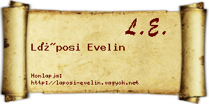 Láposi Evelin névjegykártya